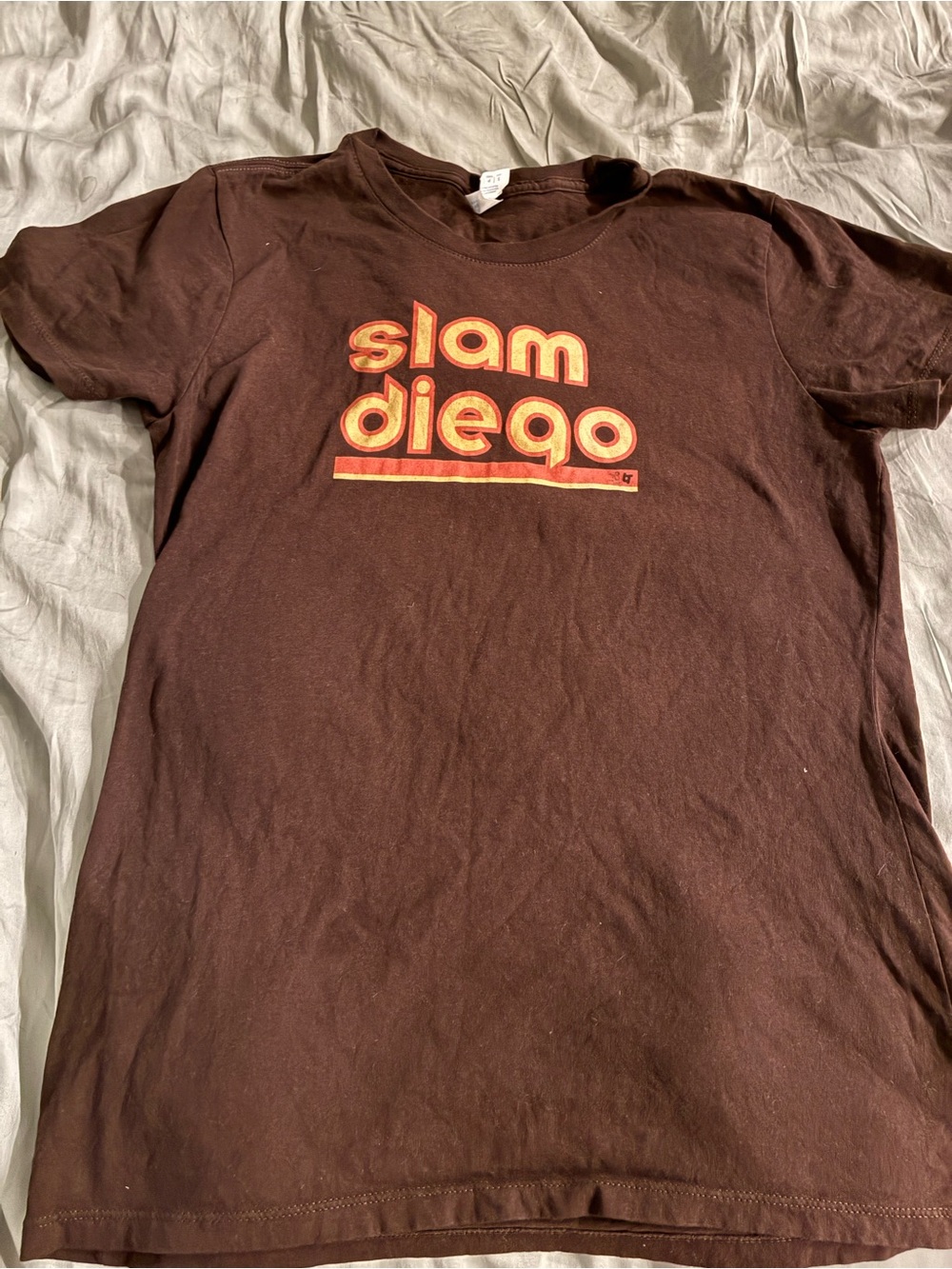 Women Small Brown "Slam Diego" Graphic Tee
